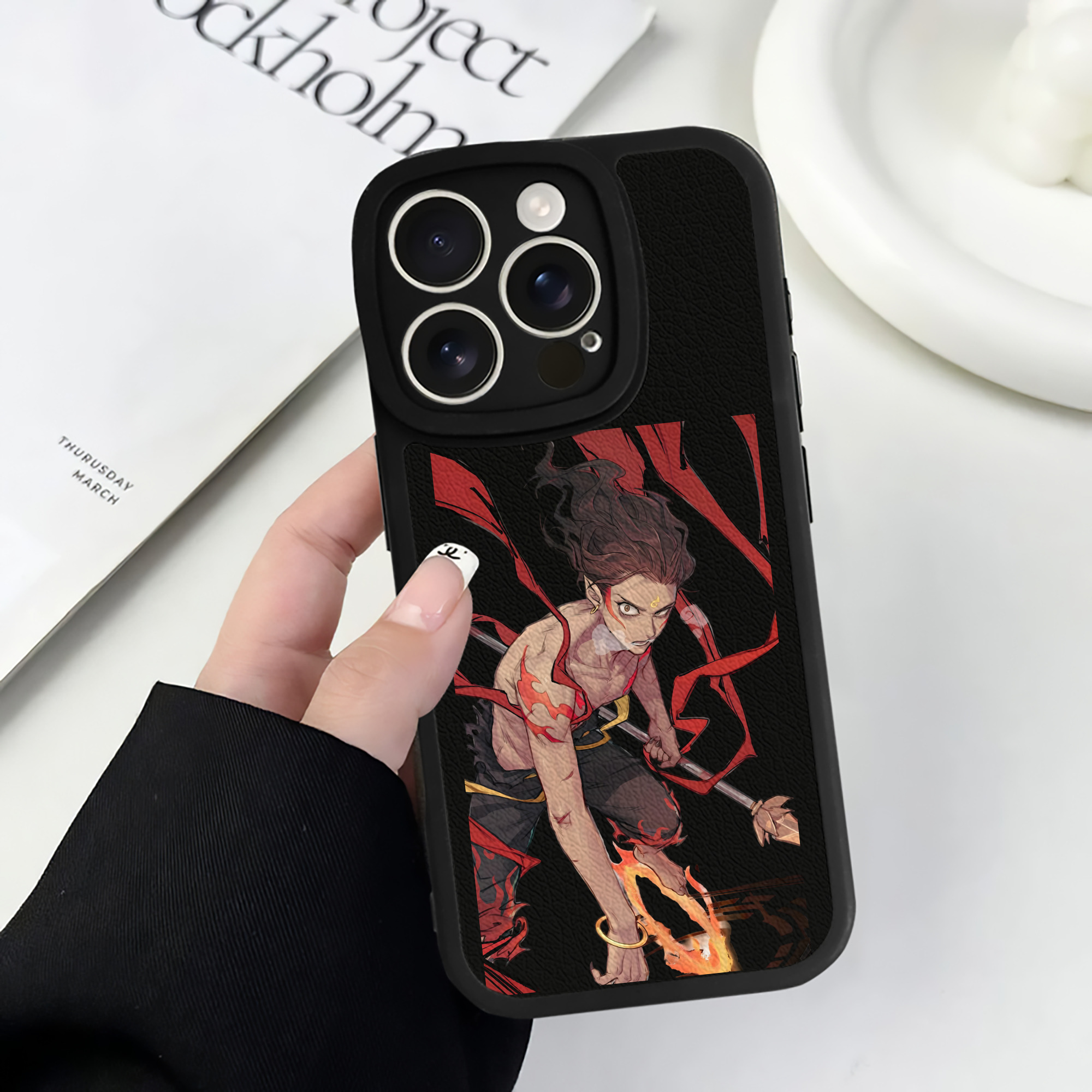 （画像用） Ne Zha 2 ナタ 魔童の大暴れ 【iPhone 16シリーズ対応】シリコンスマホケース（レザー調） 材質：シリコン